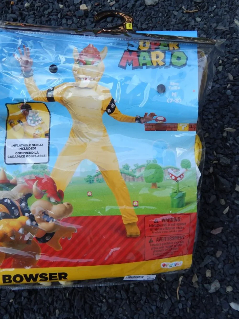Nintendo Super Mario Brothers Bowser Large Child Med 7-8 Halloween Costume Shell